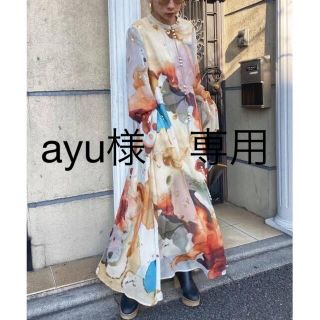 アメリヴィンテージ(Ameri VINTAGE)のUNDRESSED AMELIA INK ART DRESS(ロングドレス)