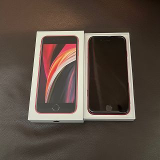 アイフォーン(iPhone)のiPhone SE2 128GB 美品　レッド　simフリー(スマートフォン本体)