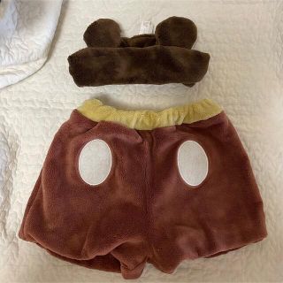 ディズニー(Disney)の美品☆ ミッキーなりきりもこもこパンツセット(パンツ/スパッツ)