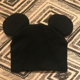 ミッキーマウス(ミッキーマウス)の東京ディズニーランド　ファンキャップ　ミッキー型ニット帽子(キャラクターグッズ)