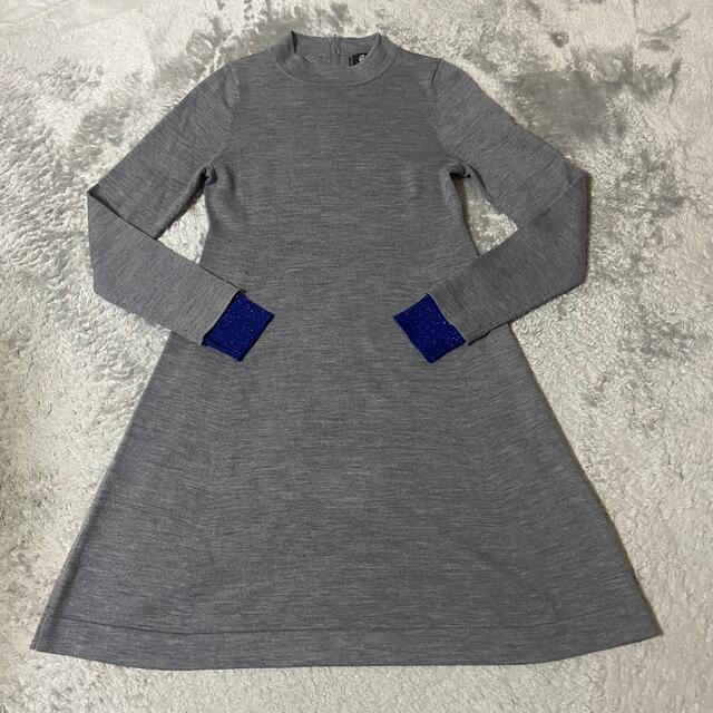 極美品♡PS Paul Smith ニットワンピース　膝丈　Aライン　グレー　M 2