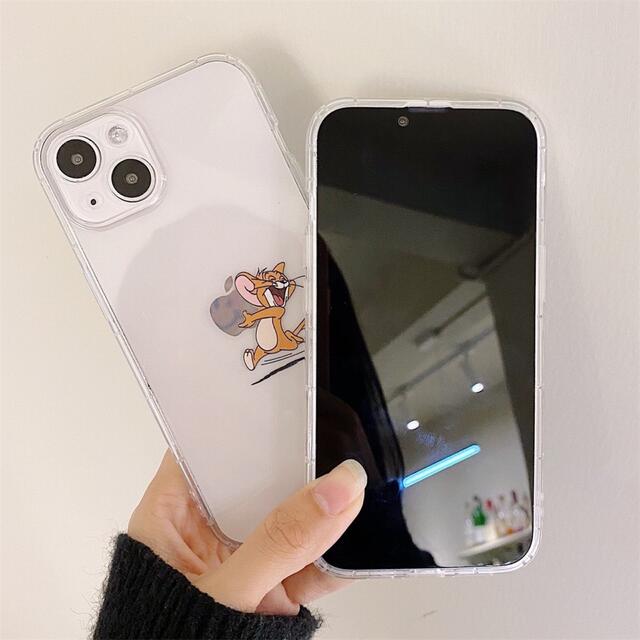 トムとジェリー　お揃い　可愛い　クリア　シンプル　iPhone13ケース　 スマホ/家電/カメラのスマホアクセサリー(iPhoneケース)の商品写真