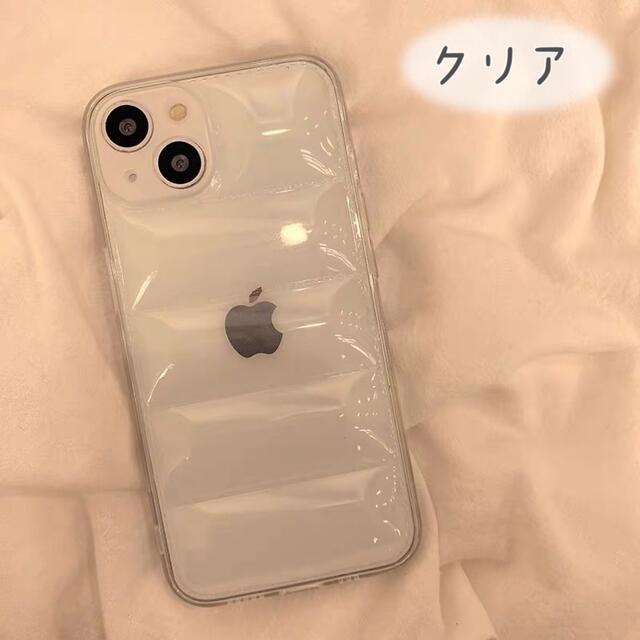 ダウンジャケット風　シンプル　クリア　ブラック　iPhone11Proケース スマホ/家電/カメラのスマホアクセサリー(iPhoneケース)の商品写真