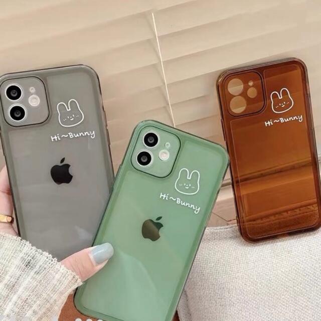 ウサギちゃん　可愛い　クリア　シンプル　iPhone12ケースiPhoneケース スマホ/家電/カメラのスマホアクセサリー(iPhoneケース)の商品写真