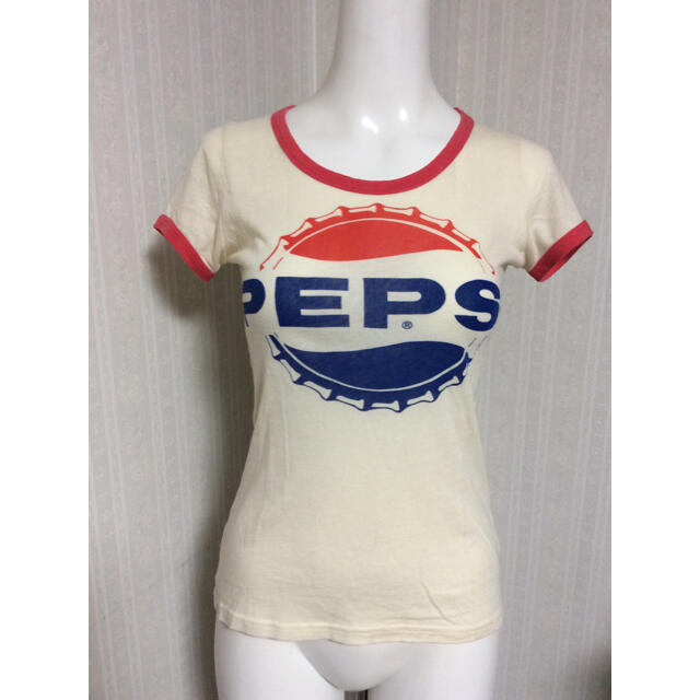 PEPSI  ロゴ半袖Ｔシャツ  Ｍサイズ  綿100% レディースのトップス(Tシャツ(半袖/袖なし))の商品写真