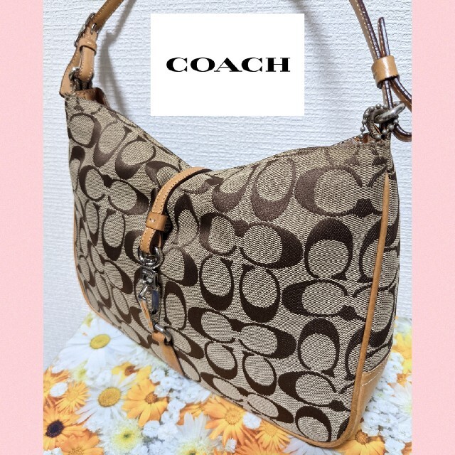 COACH - 【COACH】コーチ シグネチャー ショルダーバッグ ベージュ