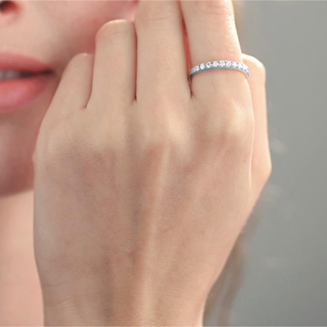 スタージュエリー 0.30ct ハーフエタニティ プラチナ リング pt950