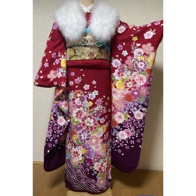 ファッション ※クーポン中!美品正絹 成人式 振袖一式セット 振袖フル