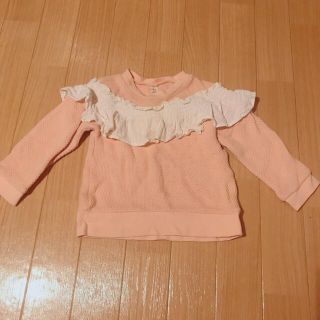 80サイズ 桃色ニットセーター 女の子 (ニット/セーター)