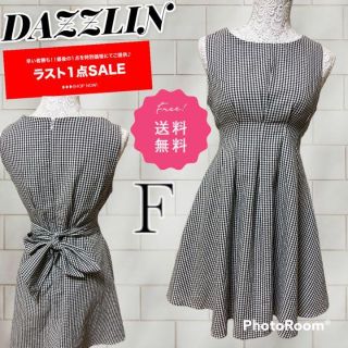 ダズリン(dazzlin)の❇️DAZZLIN❇️❧ギンガムチェック柄ワンピース☙⚜️F⚜️ 【匿名配送】(ひざ丈ワンピース)