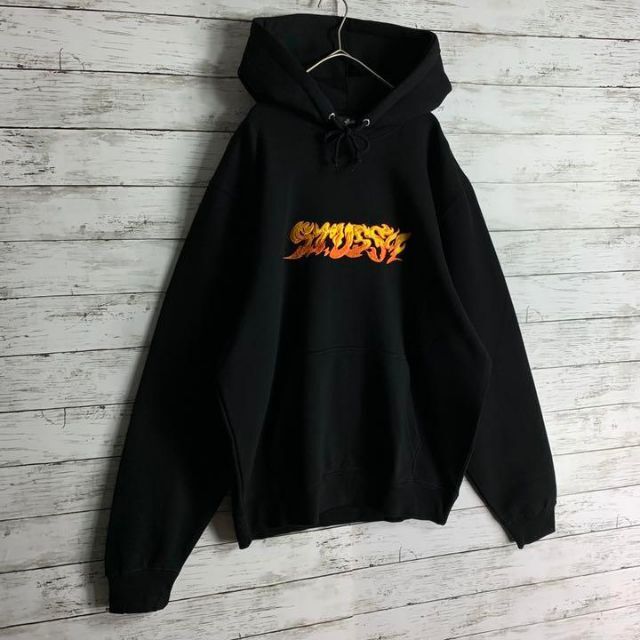 パーカー STUSSY メンズ 【希少XL】ステューシー パーカー ファイヤーパターン ファイヤーパターン 通販新品 【★大感謝セール