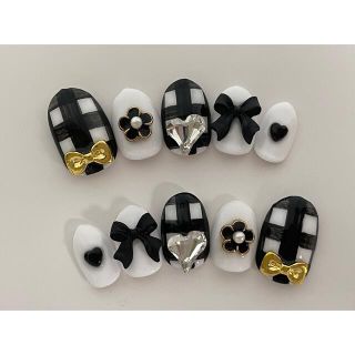 【現品】ギンガムチェックネイル♡(つけ爪/ネイルチップ)