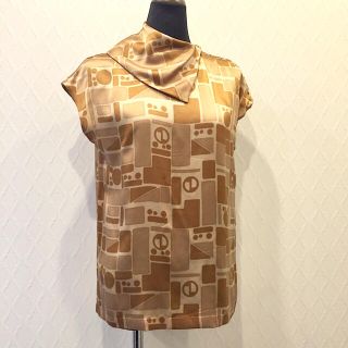 ルイヴィトン(LOUIS VUITTON)のLOUIS VUITTON ルイヴィトン シルク ノースリーブ トップス(Tシャツ(半袖/袖なし))