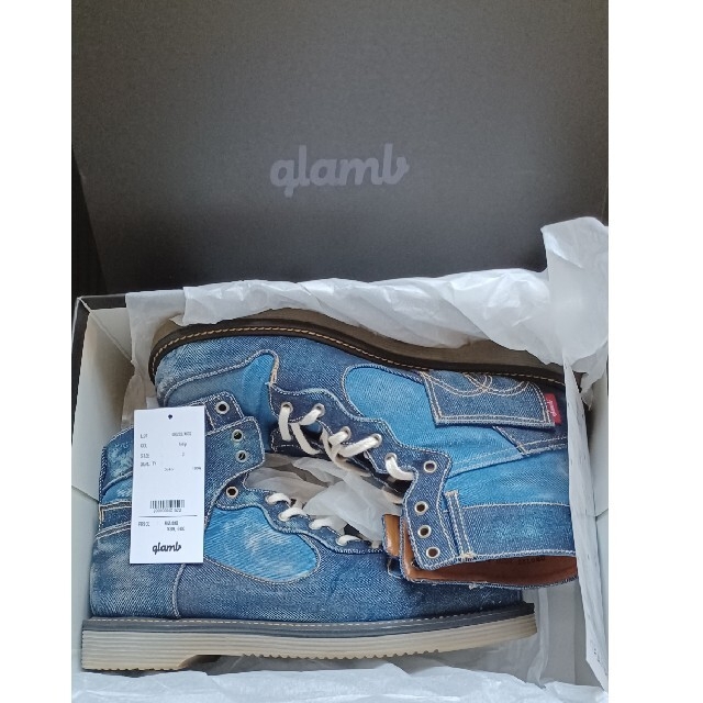 glamb(グラム)の新品　glamb  Denim Basket Shose 値下げ交渉大歓迎 メンズの靴/シューズ(ブーツ)の商品写真