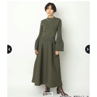 CADUNE 《川上桃子さんコラボ》袖フレアニット、スカートセットアップ
