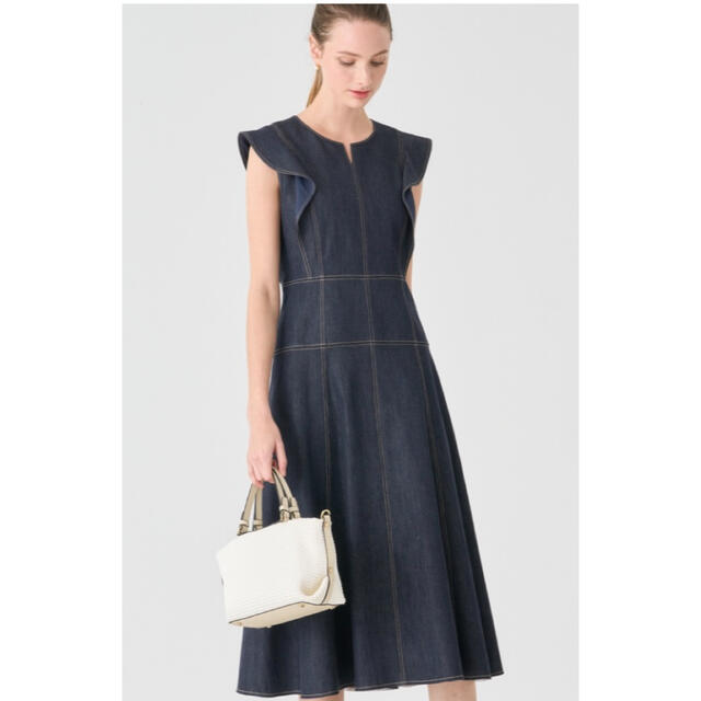 好きに ワンピース|ANAYI OFFICIAL ONLINE シルクデニムベルト付き