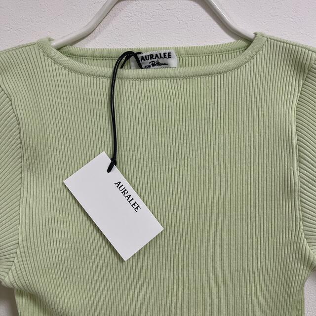 ニット/セーターAURALEE★Giza Boat Neck Pullover lime★