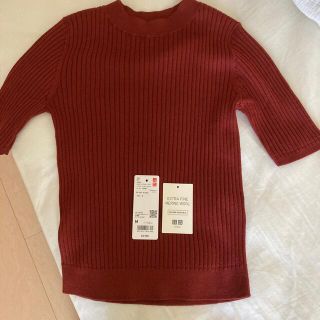 ユニクロ(UNIQLO)のUNIQLO 五分袖セーター　M(ニット/セーター)