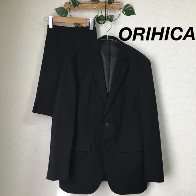 ORIHICA(オリヒカ)のORIHICA セットアップ　フォーマル　ストライプ　ブラック メンズのスーツ(セットアップ)の商品写真