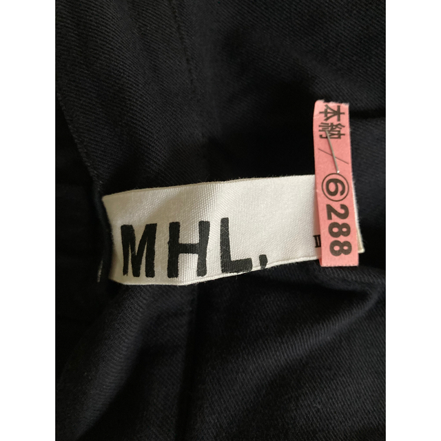 MARGARET HOWELL(マーガレットハウエル)のMHL   スカート　ネイビー　ウール　コットン レディースのワンピース(ひざ丈ワンピース)の商品写真