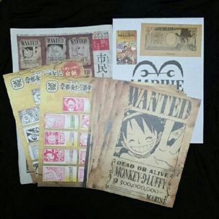 ワンピース(ONE PIECE)のワンピース 書き下ろしカード手配書フルセット麦わら道中記one piece 京都(その他)