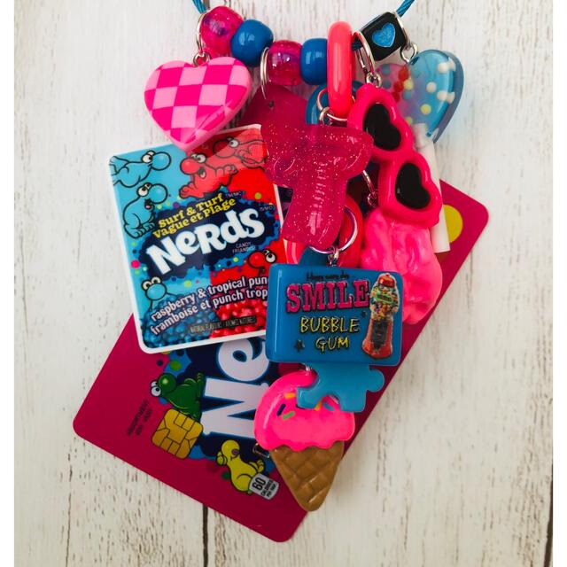 Nerds ジャラジャラキーホルダー💗 ハンドメイドのアクセサリー(キーホルダー/ストラップ)の商品写真