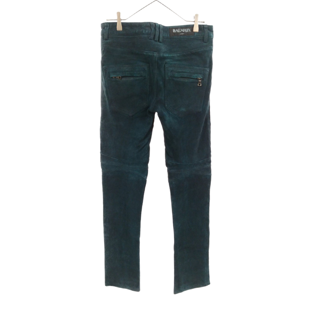 BALMAIN - BALMAIN バルマン スウェードレザー 蛇腹 バイカー BALMAIN - BALMAIN バルマン スウェードレザー 蛇腹 バイカー