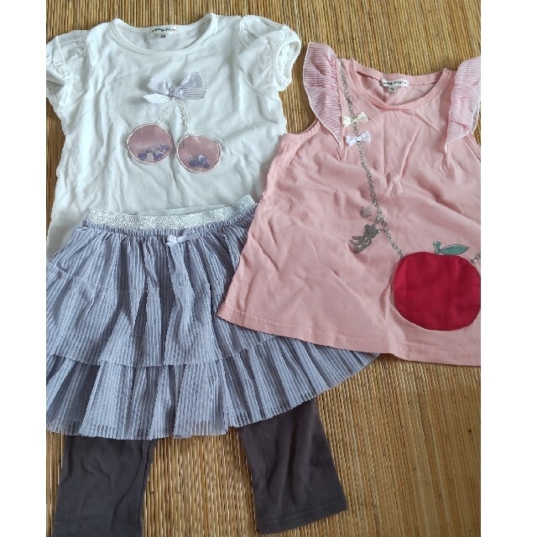 anyFAM(エニィファム)のエニィファム 110,120　3点セット キッズ/ベビー/マタニティのキッズ服女の子用(90cm~)(Tシャツ/カットソー)の商品写真