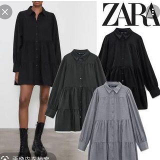 ザラ(ZARA)のZARA シャツワンピース♡(ミニワンピース)