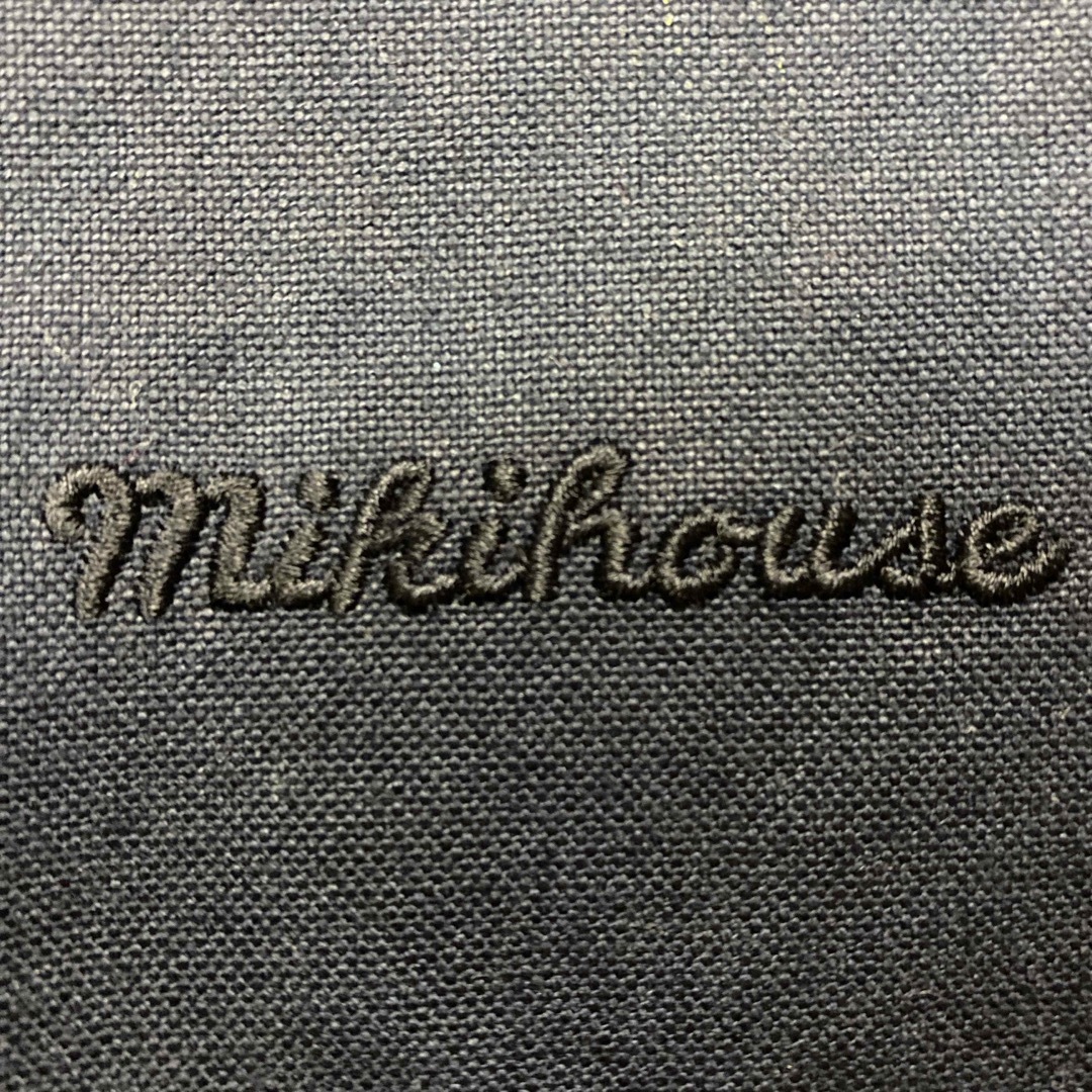 mikihouse(ミキハウス)のミキハウス　上履き袋　受験　紺 ハンドメイドのキッズ/ベビー(バッグ/レッスンバッグ)の商品写真