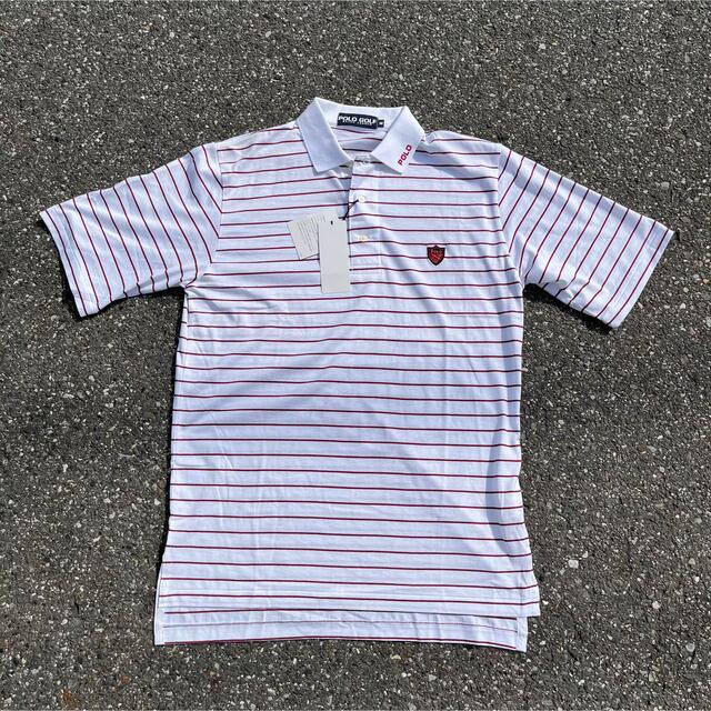 Polo Golf(ポロゴルフ)の【新品未使用】ポロゴルフラルフローレン　ポロシャツ ボーダー　半袖　白 メンズのトップス(ポロシャツ)の商品写真