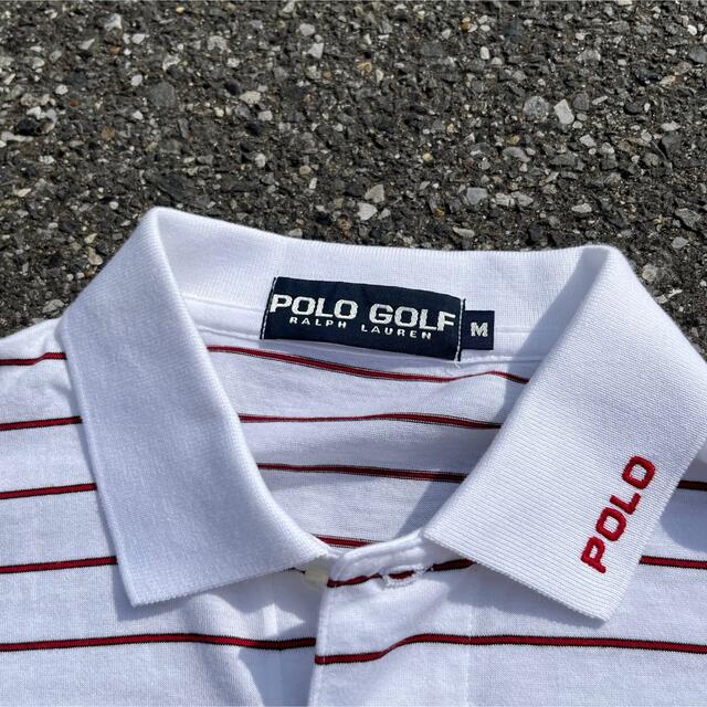 Polo Golf(ポロゴルフ)の【新品未使用】ポロゴルフラルフローレン　ポロシャツ ボーダー　半袖　白 メンズのトップス(ポロシャツ)の商品写真