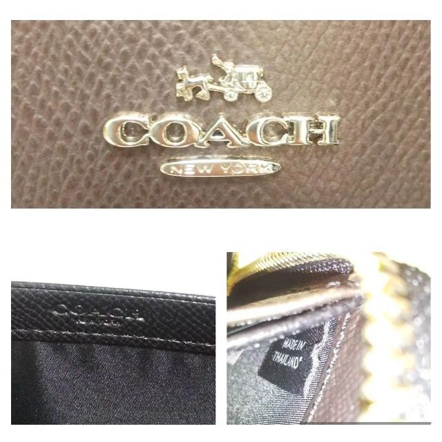 COACH   未使用コーチ COACH 長財布 財布 バイカラー ブラウン