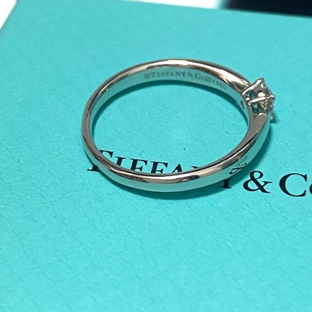 tiffanyハーモニーエンゲージリングpt950ダイヤ0.19ct 11号