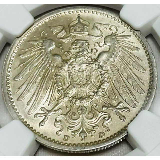 1マルク 銀貨 1915 ドイツ MS64 皇帝鷲の紋章 ミュンヘン造幣局の通販 by プピン's shop｜ラクマ