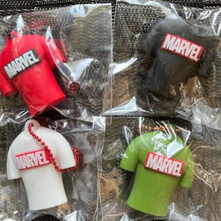 マーベル(MARVEL)のマーベル　ラバーマスコットTシャツキーホルダー④点SET(キーホルダー)