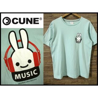 CUNE - CX6 G① キューン MUSIC ヘッドフォン ウサギがいる Tシャツ L 