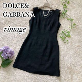 ドルチェアンドガッバーナ(DOLCE&GABBANA)のイタリア製♡DOLCE&GABBANA チュニックワンピース ノースリーブ 綿(ミニワンピース)