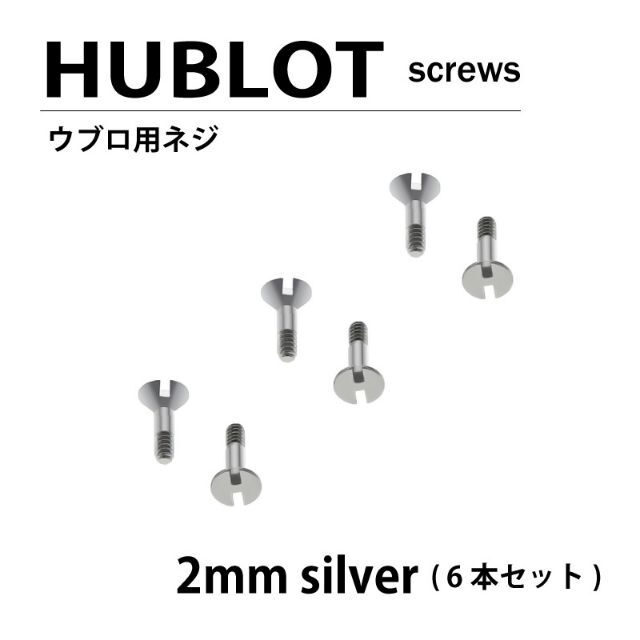 HUBLOT(ウブロ)の汎用 HUBLOT ウブロ 用 ネジ 2mm 6本セット シルバー 時計 メンズの時計(腕時計(アナログ))の商品写真