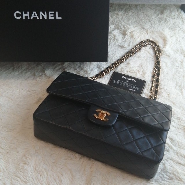 【美品】CHANEL マトラッセ ブラック黒 25cm ダブルフラッ