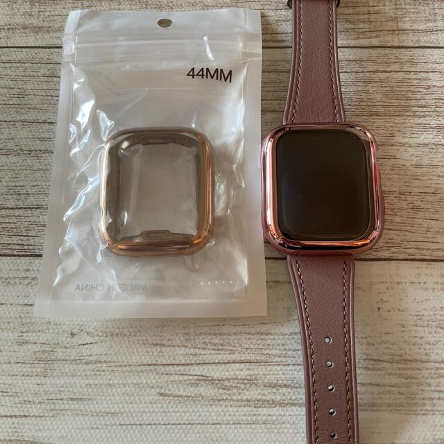 Apple Watch(アップルウォッチ)の新品　アップルウォッチ　カバー　44 ピンクゴールド スマホ/家電/カメラのスマホアクセサリー(モバイルケース/カバー)の商品写真