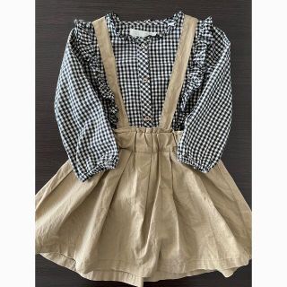 ザラ(ZARA)のZara Baby  トップス　ジャンパースカート　セット(ブラウス)