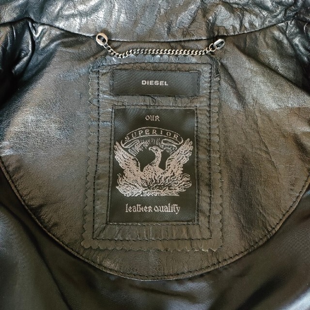 DIESEL - DIESEL ダブルライダースジャケット バッファローレザーの