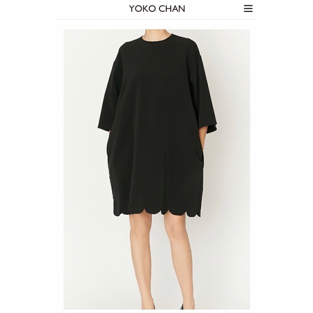【未使用】YOKO CHAN Hem Scallop Relaxing ドレス