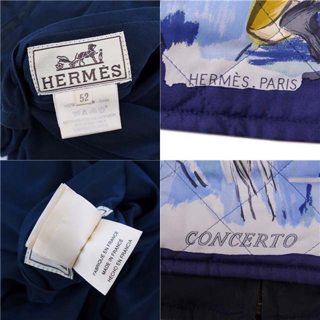 HERMES - エルメス ジャケット ブルゾン リバーシブル 総柄 52 HERMES - エルメス ジャケット ブルゾン リバーシブル 総柄 52