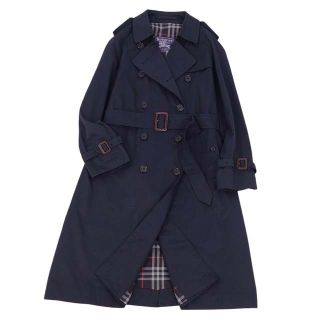 バーバリー(BURBERRY)のVintage バーバリー コート 英国製 トレンチコート アウター 8 紺(トレンチコート)