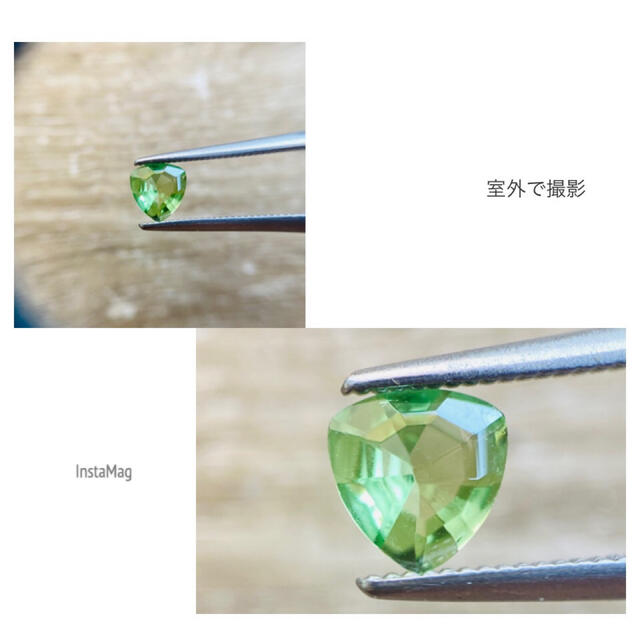 (R0912-1)『ツァボライト』天然グリーンガーネット　ルース　0.372ct