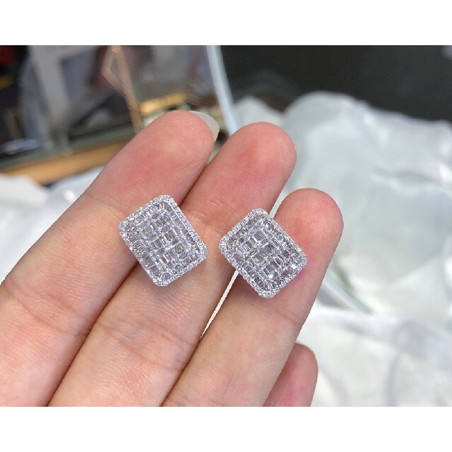 ブレスレット天然ダイヤモンドピアス1.4ct　k18