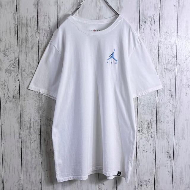 【美品】【希少】【USモデル】ナイキ ジョーダン 刺繍ロゴ Tシャツ L 白