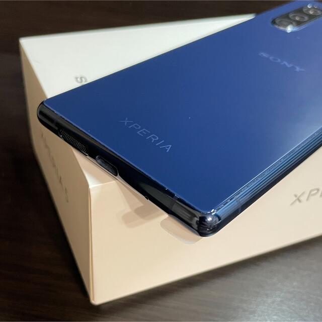 新品同等 Sony Xperia 5 SO-01M ブルー SIMフリー 新品同等 Sony Xperia 5 SO-01M ブルー SIMフリー